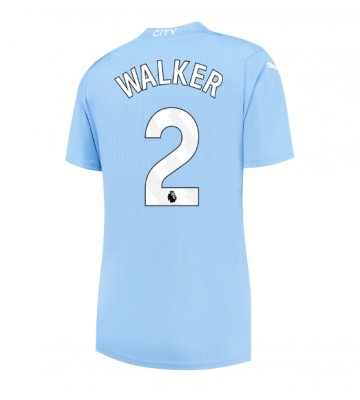 Maillot de foot Manchester City Kyle Walker #2 Domicile Femmes 2023-24 Manches Courte